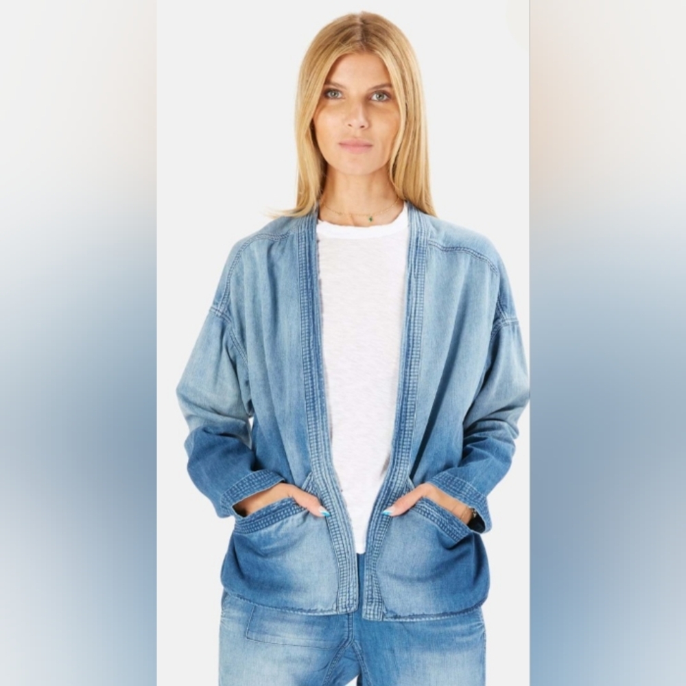FreeCity Marce Sailor Blues Kimono Jacket Women's Size M